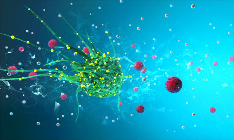 Render of virus cells