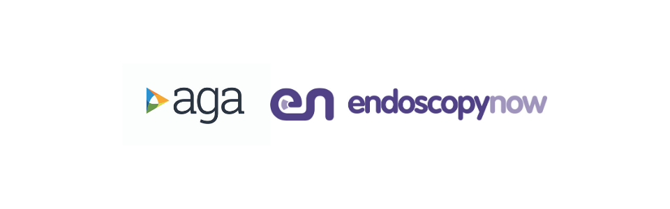 AGA and Endoscopy Now logos