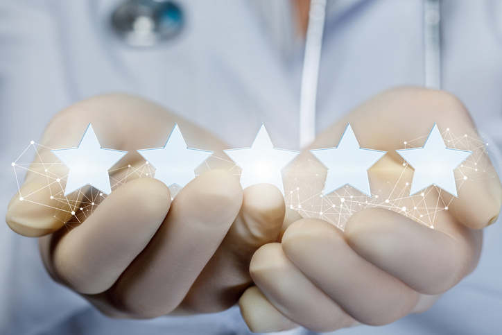 A medical worker shows the ranking