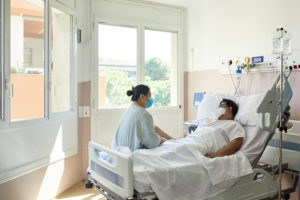 Recovering patient in hospital