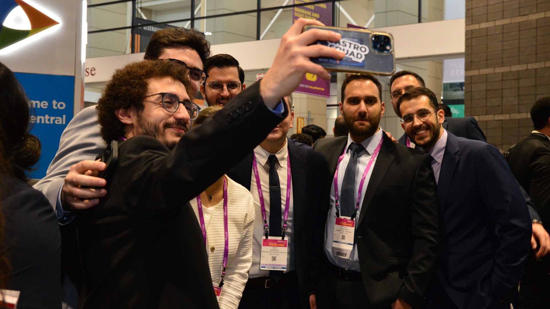 Attendees taking a selfie at DDW.