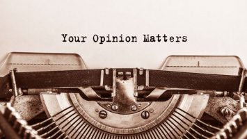 Text Your Opinion Matters typed on vintage typewriter retro Text Your Opinion Matters typed on vintage typewriter retro. Close up