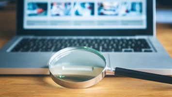 Magnifying glass and laptop Magnifying Glass, Computer, Laptop, Business, Search